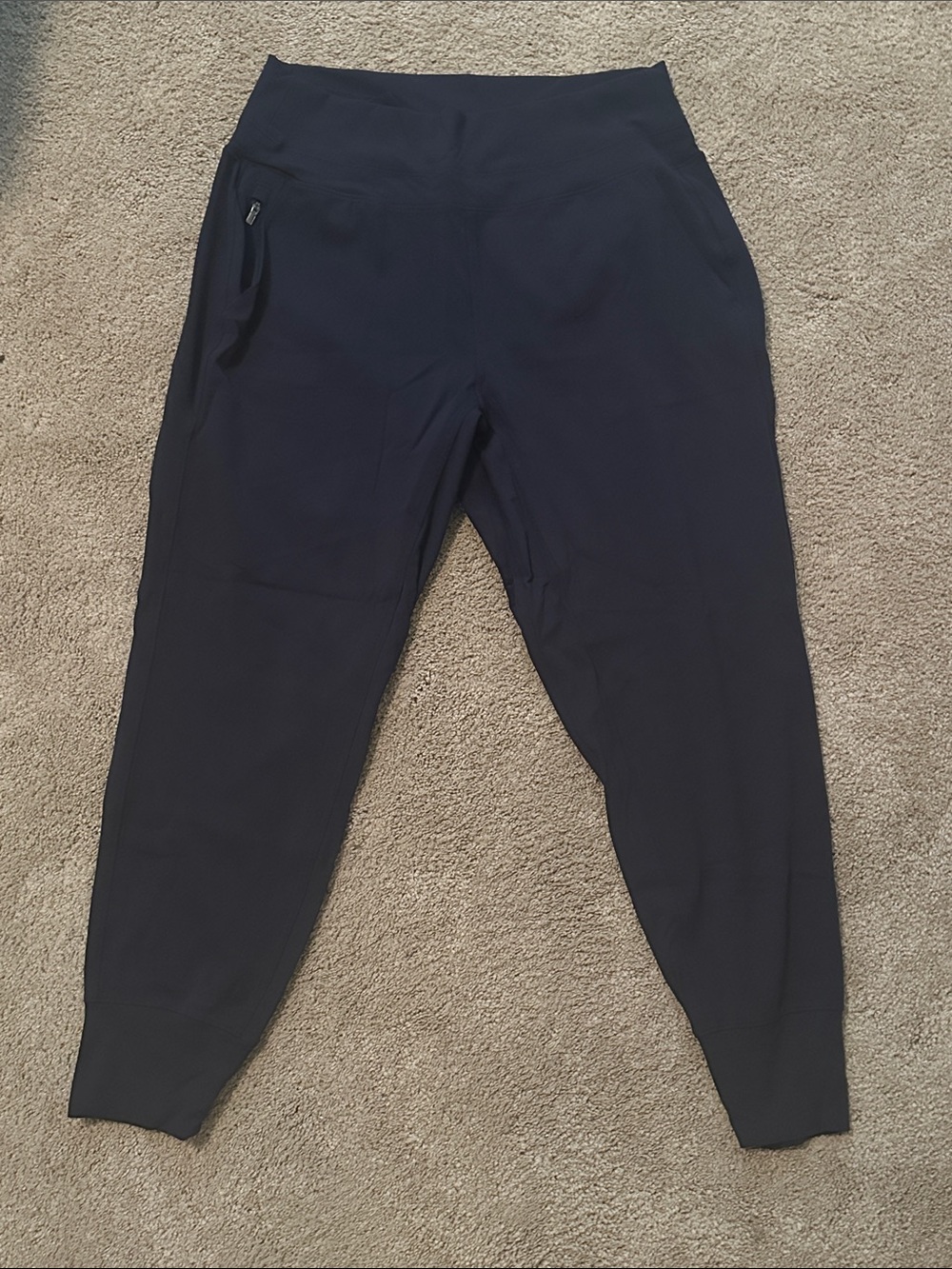 Athleta Navy Women's Jogger Sweatpants with Side Zip Pocket